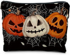 Halloween Makeup Bag, Halloween Gifts for Women Her Girlfriend, Halloween Spider Pumpkin Cosmetic Bags for Women, Dark Academia Makeup Pouch, Horror Makeup Bag