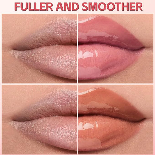 3D Voluming Lip Gloss Long Lasting Moisturizing Lip Gloss for Women Shine and Glowy Finish Lip Makeup 2Pcs