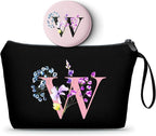 SEAMOON Women Birthday Unique Maid of Honor Friendship Gifts for Women Sister Bridesmaid Bride Personalized Travel Makeup Cosmetic Bag with Mirror Valentines Mothers Day Christmas Graduation W