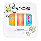 ESCAPADE BEAUTY Trio Gift Set: So Alive, Soak it In, Cozy Up - Hair and Body Fragrance Mist - (3), 4.2oz each