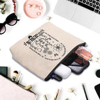 Boho Floral Christian Makeup Bag, Christian Gifts for Women, Bible Stuff Prayer Supplies, There Was Jesus Cosmetic Bag Pouch