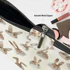 Bunny Gifts, Rabbit Makeup Bag, Bunny Stuff Cosmetic Bag Travel Pouch, Bunnies Rabbit Lovers Gifts for Women Girls Daughter Sisters Coworker Best Friend Friendship Graduation Birthday