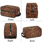 Leopard Cheetah Skin Print Travel Toiletry Bag for Women Men Lightweight Cosmetic Makeup Bag Organizer Waterproof Shaving Bag Dopp Kit with Large Capacity for Toiletries and Shaving Accessories