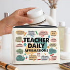Inspirational Teacher Gifts Makeup Bag, Graduation & Daily Affirmations Zipper Pouch