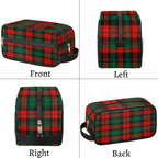 Christmas Baofu Grid Green Red Travel Toiletry Bag for Women Men Lightweight Cosmetic Makeup Bag Organizer Waterproof Shaving Bag Dopp Kit with Large Capacity for Toiletries and Shaving Accessories