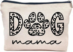 IWXYI Dog Mom Gifts For Women,Dog mama Makeup Bags with Zipper,Dog mama Makeup Bag Zipper Pouch Travel Toiletry Gifts For Women