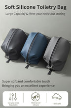 6"x 11" 6L Large Silicone Toiletry Bag,Waterproof Leakproof Foldable Travel Organizer,Dopp Kit Alternative for Men & Women,Grey