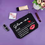 Sazuwu Grandma Black Makeup Bag Mothers Day Birthday Gifts for Grandma from Granddaughter Grandson Cosmetic Bag Nana Gifts from Grandkids Travel Pouch