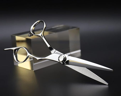 AOLANDUO Barber Scissors 6" – VG10 Steel Professional Mens Scissors for Grooming Hair, Barber Profesional Hair Cutting Shears, Ergonomic Handle, Ultra-Smooth Bearing, Care Kit Included, 1 Count