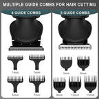 Beard Trimmer for Men Professional Mens Beard Grooming Kit T-Blade Trimmer Electric Shaver Razor Nose Body Trimmer Hair Cutting Kit Cordless 7 in 1 Black