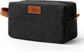 Janhavi Waterproof Travel size Toiletries Bag,Customized Gifts for Men,Makeup Organizer Foldie Bag,Mens Toiletry Bag, Engraved Initials & Wheat Ear,Travel Essentials Men(Dark Grey R)