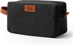 Janhavi Waterproof Travel size Toiletries Bag,Customized Gifts for Men,Makeup Organizer Foldie Bag,Mens Toiletry Bag, Engraved Initials & Wheat Ear,Travel Essentials Men(Dark Grey R)