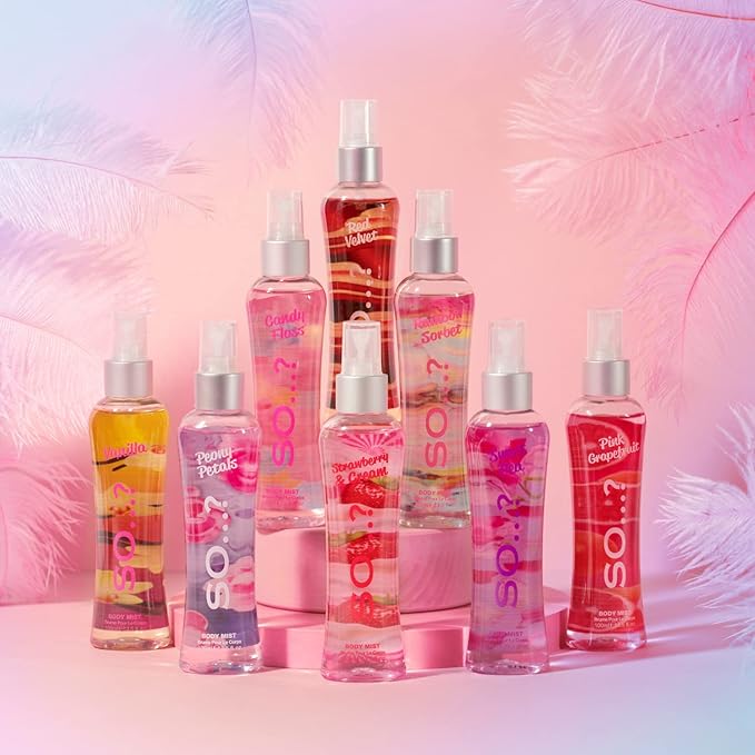 Vanilla Body Mist by So...? - Sweet Floral Lily, Jasmine Notes - Vanilla Perfume - Ideal Gifts for Women - Cruelty-Free Perfume for Women - 3.5 oz