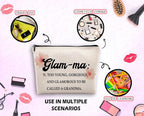 Glamma Definition Makeup Cosmetic Bag, Inspirational Grandma Makeup Travel Bag, Grandma Appreciation Cosmetic Bag Gifts For Grandma Grandmother Birthday Mother's Day from Granddaughter Grandson