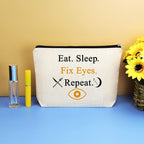 Optometrist Gift Eye Doctor Vision Gifts Travel Cosmetic Bag Funny Optometry Optician Gift Ophthalmologist Gift Makeup Bag for Women Birthday Christmas Retirement Gift for Optometrist Optician