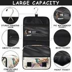 Travel Toiletry Bag for Women & Men Colorful Art Bird Hanging Cosmetic Organizer Portable Waterproof Makeup Case Make Up Bag with Compartments Travel Essentials for Bathroom Shower