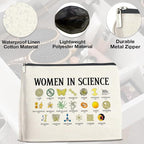 Makeup Bag Gifts for Science Teachers Science Lovers Woman in Science Cosmetic Bag Zipper Makeup Pouch