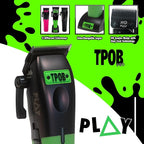 TPOB Play Barber Hair Clippers for Men 7500 RPM with Rubber Grips (Black/Green/Pink)