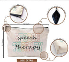 Makeup Bag for Women - Speech Therapist & SLP Gifts, Cosmetic Bag for Purse