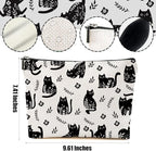 Funny Black Cat Makeup Bags for Women - Cat Gifts for Women Cats Lovers, Cats Mom Gifts Cosmetic Bag Travel Organizer Zipper Birthday Christmas Friendship Gift