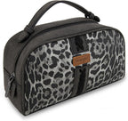 Montana West Wrangler Makeup Bags for Women Leopard Print Toiletry Bag Small Travel Cosmetic Organizer for Gift