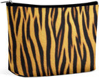 Women's Toiletry Bag, Travel Cosmetic Bag, Large Makeup Case, Wild Animal Tiger Skin Stripe Personality Fashion Zipper Cosmetic Case