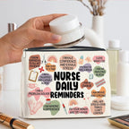 Nurse Gifts Makeup Bag, Inspirational Gifts for New Nurse Practitioner, Daily Reminders Zipper Makeup Pouch