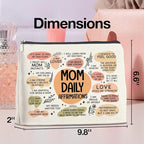 Mom Gifts Makeup Bag Inspirational Gifts for Mother Mom Daily Affirmations Cosmetic Bag Zipper Makeup Pouch