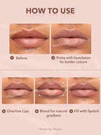 SHEGLAM Lip Liner Creamy Matte Pencil High Pigment Not Easy to Fade Silky Smooth Matte Contour Tint Lip Makeup-Brazen