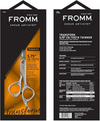 Fromm Transform 5.75" 28 Tooth Thinning Shears for Haircutting Wet and Dry Hair, Polished Silver Japanese Steel Scissors with Beveled Blades and Microserrated Thinning Teeth