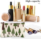 8 Pcs Canvas Cosmetic Bag, Multi-function Travel Makeup Bag Cosmetic Pouch with Zipper Travel Toiletry Bag Small Makeup Pouch Christmas Gifts Stocking Stuffers for Women