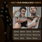 Beard Trimmer for Men - 42 Adjustable Length Settings Hair Clippers, Professional Body Hair Trimmer for Men Precision Facial Hair Trimming IPX6 Waterproof Nose Trimmers LED Display Mustache Trimmers