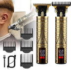 Hair Clippers for Mens Zero Gapped Cordless Hair Trimmer T-Blade Trimmer Professional Haircut & Grooming Kit Rechargeable Edgers Clippers Hair Trimmer Shaver Cutting Kit with LCD Display (Led-Tower)