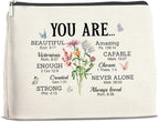 Religious Makeup Bag Motivational Christian Gifts You Are Beautiful Cosmetic Bag Zipper Makeup Pouch