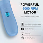 VIKICON Bikini Trimmer for Women: Painless Electric Pubic/Leg Shaver w/Light, Ceramic Hypoallergenic Blade, Waterproof Cordless Razor for Sensitive Skin, Travel-Ready Body Groomer, Gift for Her