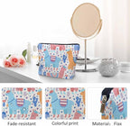 Makeup Bag For Purse Llama, Cartoon Llama Alpaca Cactus Cosmetic Bags For Women With Zipper Travel Toiletry Pouch Makeup Bags Makeup Organizers Purse For Toiletries Cosmetics