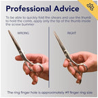 Equinox 6.5" Professional Hair Cutting Scissors for Men & Women - Ice Tempered, Silver - Hair Cutting Shear Professional - Barber Scissor Professional - Shears for Hair Cutting - Haircut Scissors