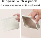 Leather Pocket Cosmetic Bag for Purse,Coin Purse Lipstick Cosmetic Accessories Organizer, Travel Kit Storage Pouch,Waterproof Portable No Zipper Self-closing (White/lozenge)
