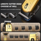 Hair Clippers for Men, Beard Trimmer and Electric Shaver Set, Professional Rechargeable Cordless Barber Hair Cutting Tools Grooming Kit