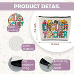 English Teacher Makeup Bag, English Teacher Gifts for Women, Teacher Appreciation Gifts, Gifts for English Teachers Cosmetic Bag Makeup Pouch
