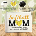 Softball Gifts Makeup Bag for Women, Christmas Birthday Gifts for Softball Lovers Team Players Coach Mother Girl Cosmetic Bag Travel Toiletry Pouch for Purse