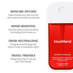 Touchland Hydrating Body & Hair Fragrance Mist, Golden Amber, 2 FL. OZ. Travel Size Body Spray