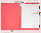 Kate Spade New York Leopard Print A4 Clipboard Folio with Low Profile Clip, Professional Padfolio Includes Lined Notepad, Pen Loop, and Pocket, Forest Feline