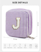 LETGO Purple Makeup Bag for Women- Personalized Cute Makeup Pouch for Girlfriend Bridesmaid Wife | Cosmetic Travel Toiletry Bag for Women | Birthday Gift Idea for Her Mom Makeup Bag Gift