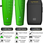 Supreme Trimmer 3-in-1 Barber Kit | Vader Clipper, Vader Trimmer & Crunch Foil Shaver | Men's Professional Beard Trimmer, Brushless Motor Clippers & Waterproof IPX6 Shaver | Acid