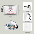 Lacrosse Gifts for Girls - Cosmetic Makeup Bag & Team Gifts for Women