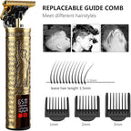 Hair Clippers for Mens Zero Gapped Cordless Hair Trimmer T-Blade Trimmer Professional Haircut & Grooming Kit Rechargeable Edgers Clippers Hair Trimmer Shaver Cutting Kit with LCD Display (Led-NS)
