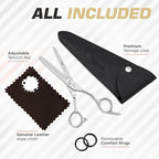 Fagaci Professional Hair Cutting Scissors 6” Japanese Steel for Ultra-Precise Cuts, Thinning Scissors for Texturizing, Extreme Durability Hair Shears, Hair Cutting Barber Scissors