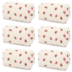 SOIDRAM Makeup Bag Preppy Cosmetic Bag Bulk Makeup Pouch Personalize Travel Toiletry Bag Organizer Cute DIY Makeup Brushes Storage Bag for Women