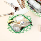 SOIDRAM Makeup Bag Preppy Cosmetic Bag Bulk Makeup Pouch Personalize Travel Toiletry Bag Organizer Cute DIY Makeup Brushes Storage Bag for Women